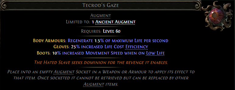Path of Exile 2 Tecrod's Gaze Details MMOJUGG Path of Exile 2 Tecrod's Gaze Details View of Item Function and Use